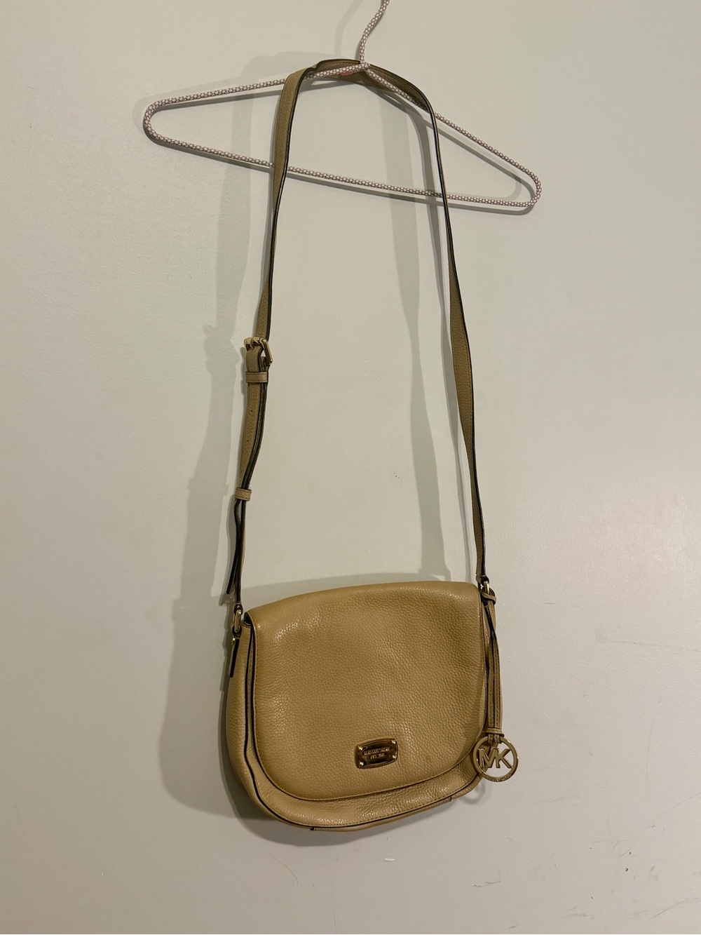 Michael Kors Tan Pebbled Leather Crossbody Bag